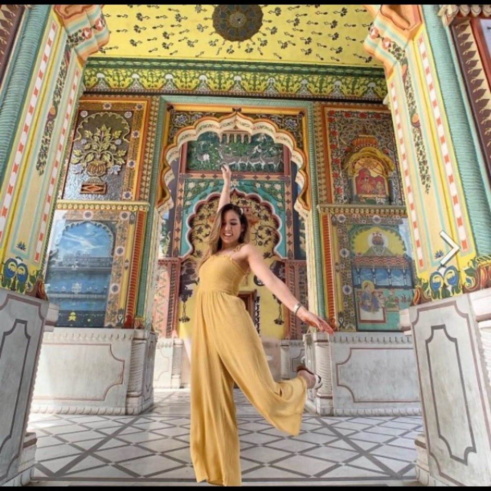 Cropped Yellow Jumpsuit